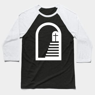 Stairs leading to the cross of Christ. Baseball T-Shirt